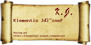 Klementis József névjegykártya