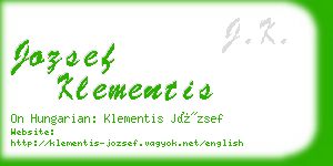 jozsef klementis business card